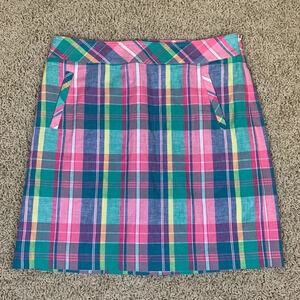 NWOT Talbots preppy spring plaid skirt sz 6